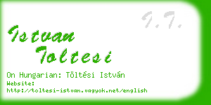 istvan toltesi business card