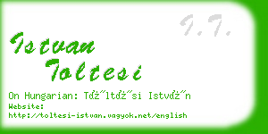 istvan toltesi business card